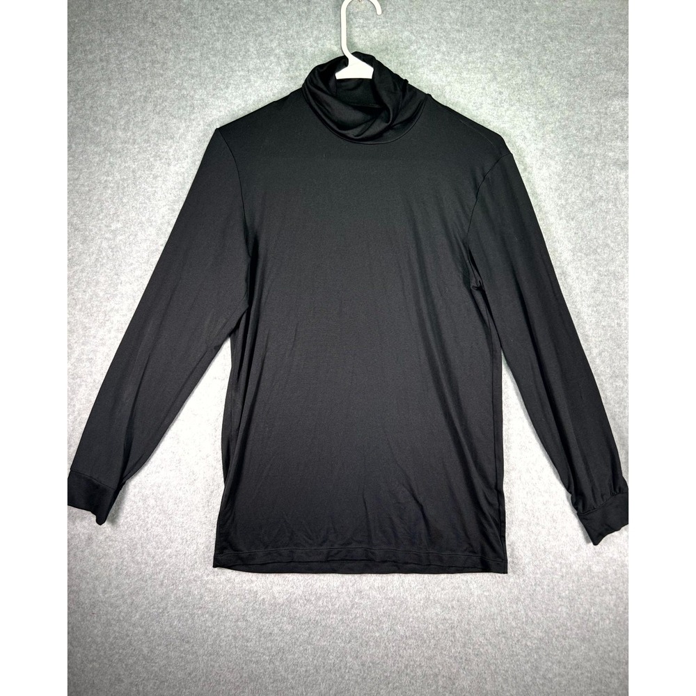 Heattech Shirt Mens Small Black Long Sleeve Turtleneck Gym Running Performance